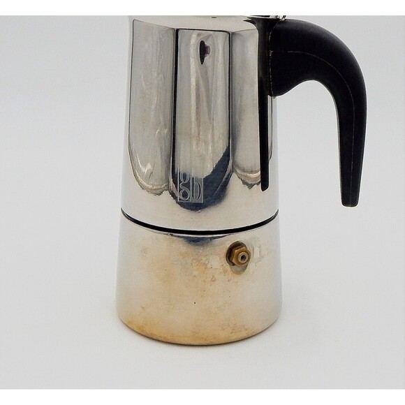 Guido Bergna GB Italy Espresso Maker Stainless 18-10 Stove Top Moka Pot 6 In - Picture 8 of 12